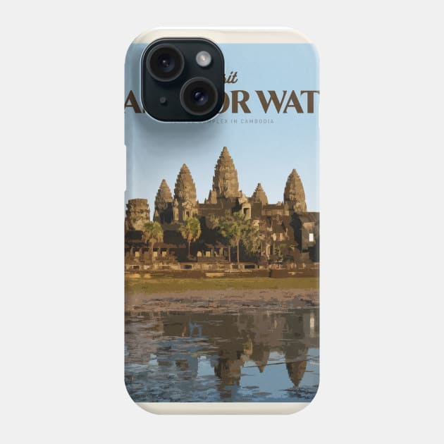 Visit Angkor Wat Phone Case by Mercury Club