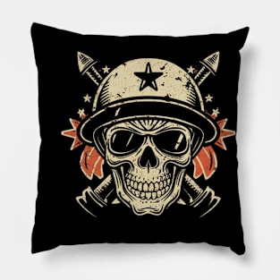 Death or Glory Skull Tattoo Pillow