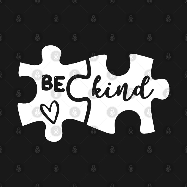 Be Kind Puzzle Piece Autism Awareness Cute Gift by HomerNewbergereq