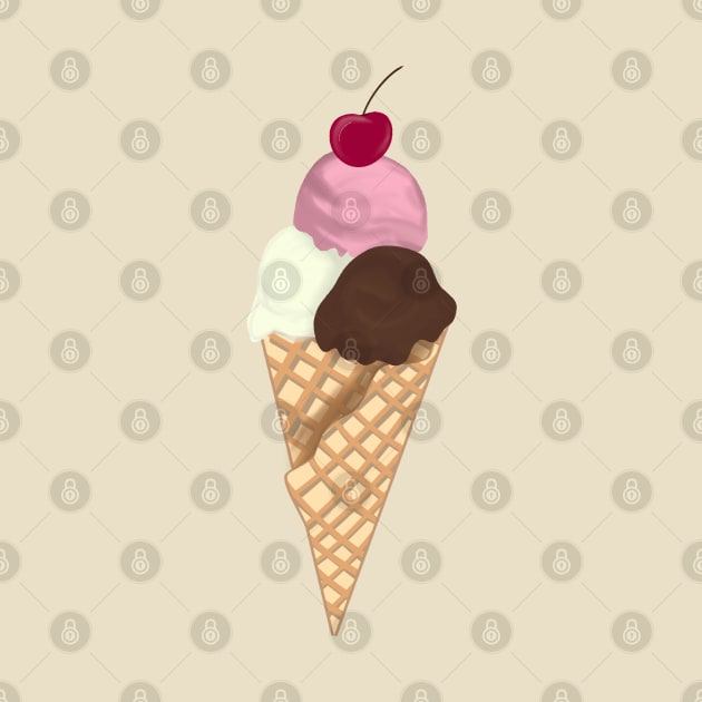 Ice cream cone by Andrea Ruiz Designs