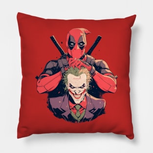 joker and deadpool Pillow