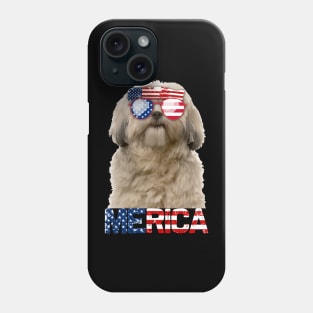 Merica Shih Tzu Dog American Flag 4Th Of July Phone Case