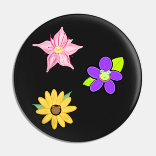 Flower Friends Frenzy Pin