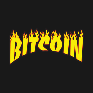 Bitcoin in Flames Cryptocurrency T-Shirt