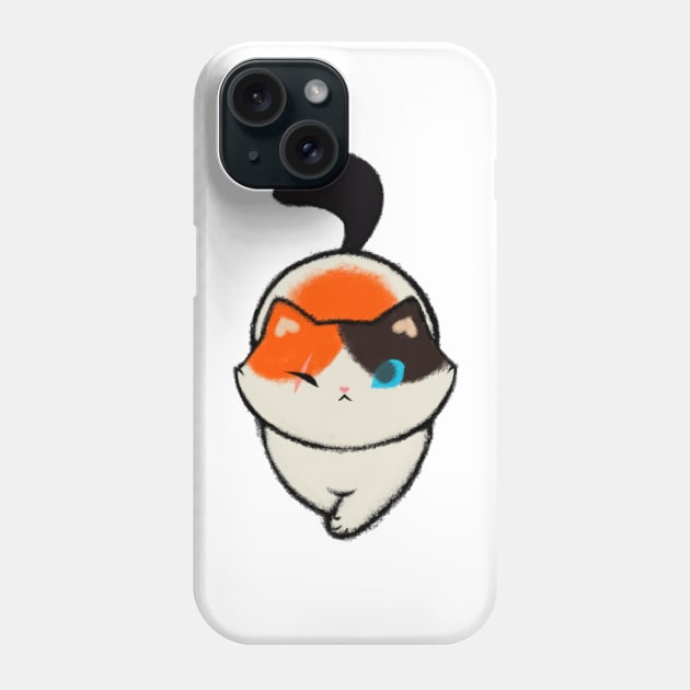 Fuzzy Cat Steven Phone Case by pandan009