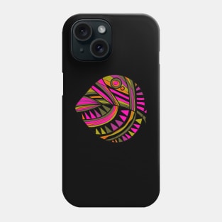 Mazipoodles New Fish Head Leaf Black Olive Green Fuchsia Pink Phone Case