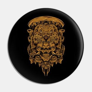 SKULL SUMATRAN TIGER Pin