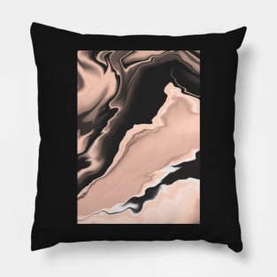 Pink and black marbling 196 Pillow