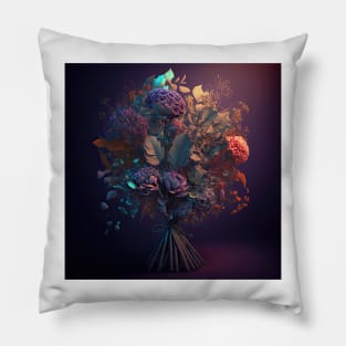 A Fractal Bouquet of Flowers Pillow