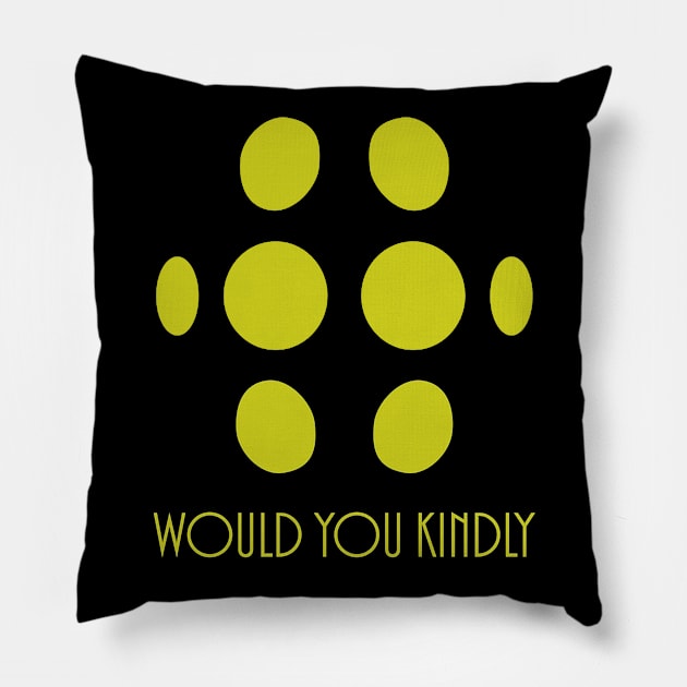 Would You Kindly Tank Pillow by arafatbinjamal