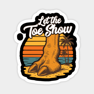 Camel Toe Let the Toe Show Funny Beach Meme Magnet