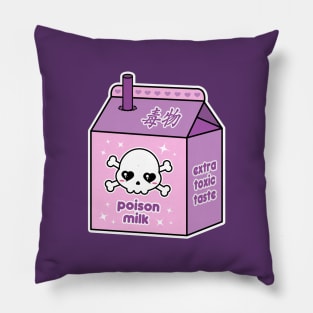 Poison Milk | Kawaii Milk | Pastel Goth Pillow