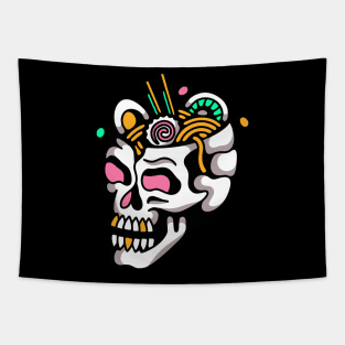 Skull ramen Tapestry