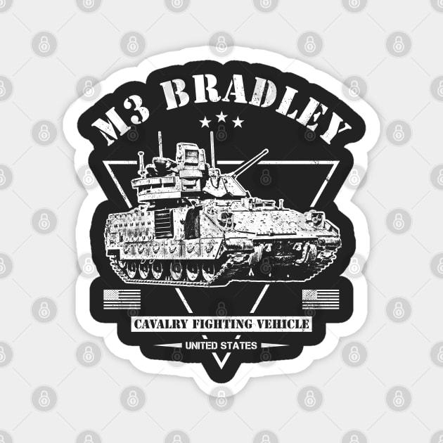 M3 Bradley Cavalry Fighting Vehicle Magnet by Military Style Designs