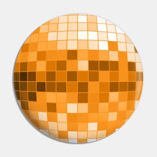 Disco Fever Neck Gator Orange Disco Ball Pin