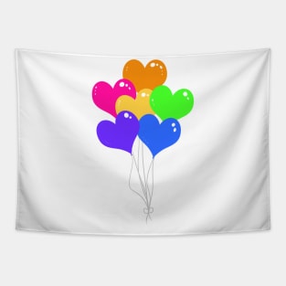 Bouquet of Heart Balloons Tapestry