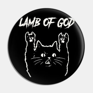 lamb of god and the cat Pin