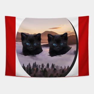 black kittens Tapestry