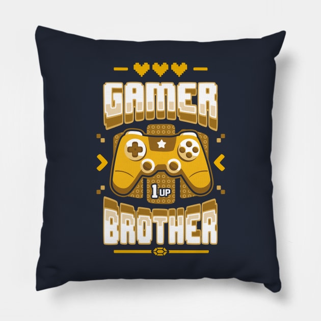 Gamer Brother Pillow by Olipop