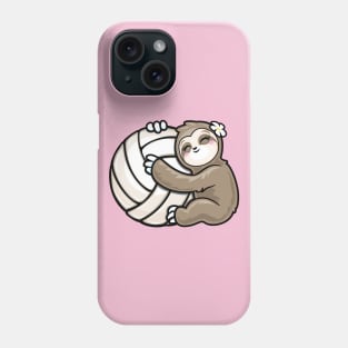 girls volleyball sloth lover Phone Case