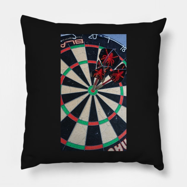 Darts Triple Bullseye Pillow by jomaot