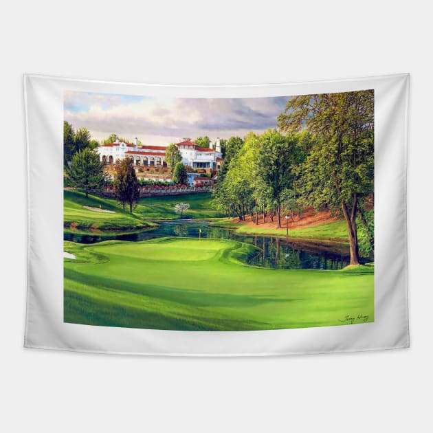 COUNTRY CLUB GOLF Tapestry by terryhuey