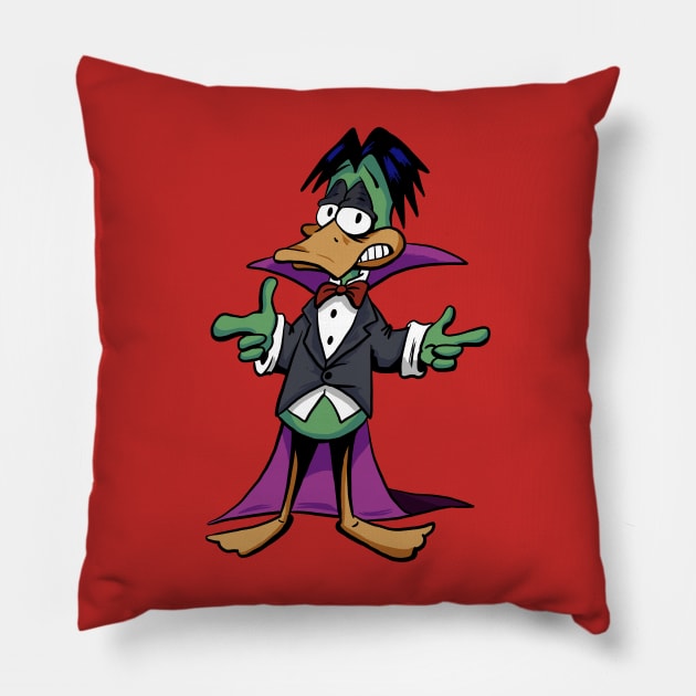 Count Duckula Pillow by Black Snow Comics