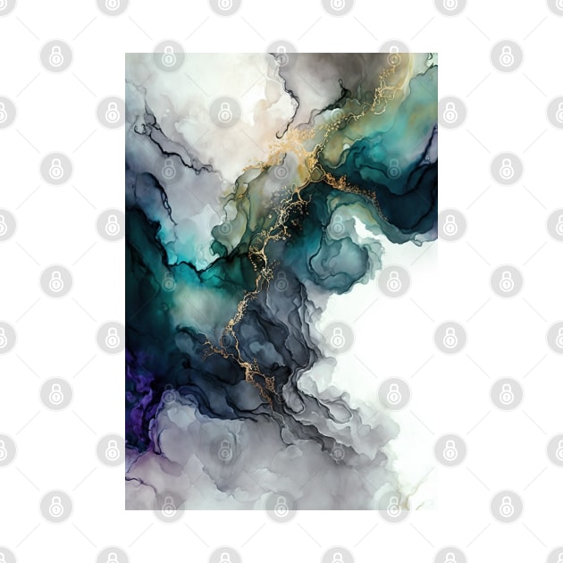 Silent Pool- Abstract Alcohol Ink Art by inkvestor