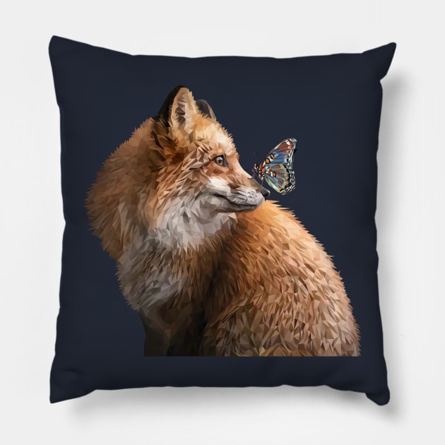 Night Fox Pillow by Renasingsasong