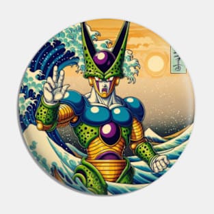 Surfing on the great wave Pin