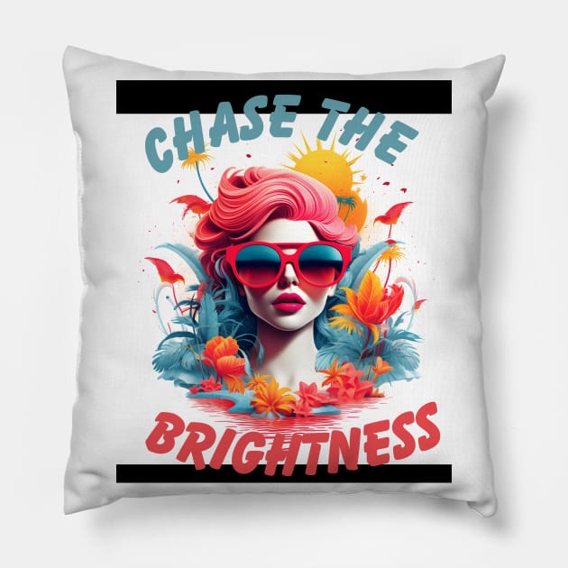 Chase the Brightness Pillow by NedisDesign