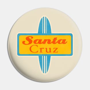 Santa Cruz California Surfing Pin