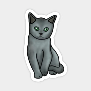 Russian Blue Cat Magnet