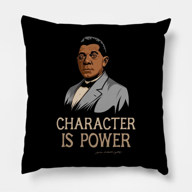 Booker T Washington Quote Gift for Black History Month Pillow by HistoryMakers