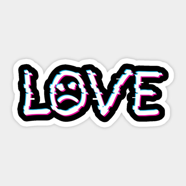 Sad Face Love Tattoo Vaporwave Glitch Art Gift Sad Sticker Teepublic 58 transparent png illustrations and cipart matching sad boy. sad face love tattoo vaporwave glitch art gift