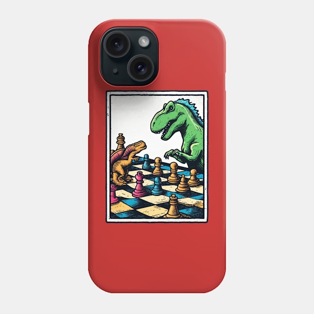 Dinosaur Chess Phone Case by Shawn's Domain