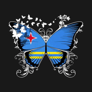 Aruba Flag Butterfly T-Shirt