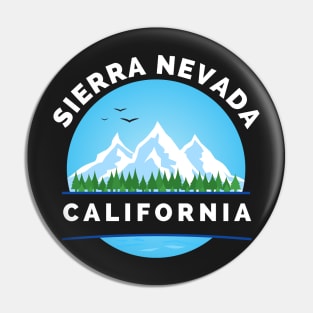 Sierra Nevada California - Sierra Nevada Ski Snowboard Mountain California Yosemite Travel Pin