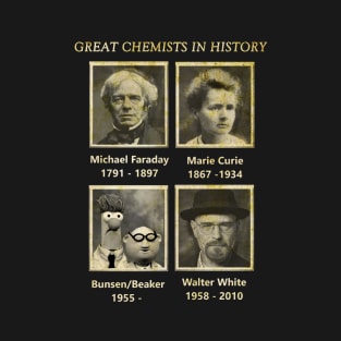 Vintage Great Chemists In History T-Shirt