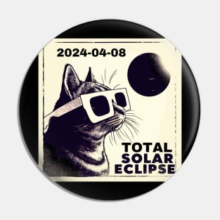 Funny Cat Total solar eclipse 2024 Pin