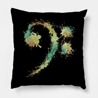 Bass Clef Retro - Cool Funny Music Lovers Gift Pillow