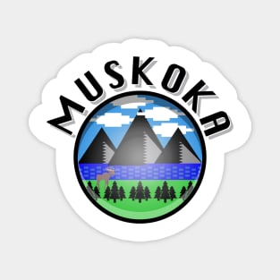 Muskoka Design (Version 2), Black Lettering Magnet