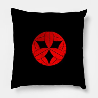 Samurai Family Crests - Takenaka - Red Pillow