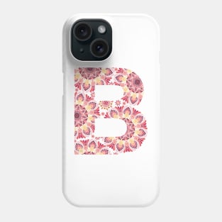 Mandala Letter Capital B Pink Phone Case