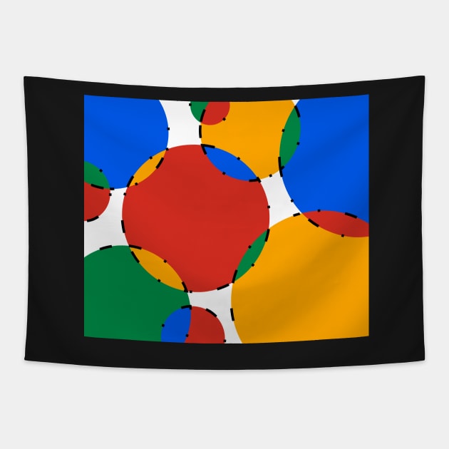 Vibrant Ellipses Tapestry by TheArtism