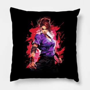 Kung Fu Anime Girl Pillow