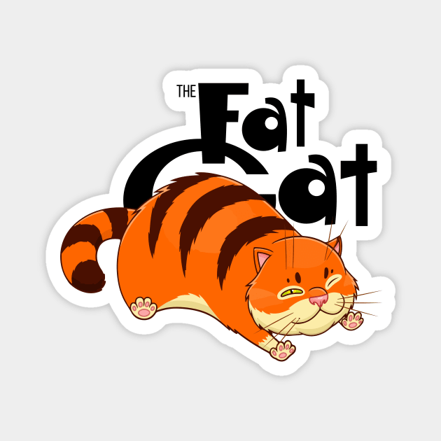 Fat red cat Magnet by My Happy-Design