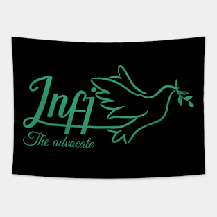 INFJ The Advocate MBTI types 5C Myers Briggs personality gift with icon Tapestry