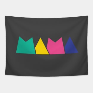 Mama MOD Abstract Block Letters Retro 80s Colors Gift for Mom Gift for Mama mini Tapestry