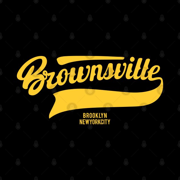 Brownsville New York Brooklyn - Brownsville  Brooklyn Schriftzug - Vintage Brownsville Logo by Boogosh